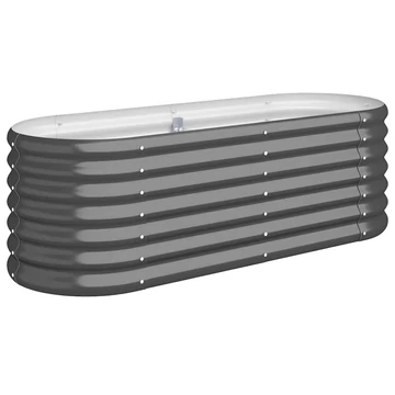 antracitszürke horganyzott acél kerti magaságyás 114x40x36 cm