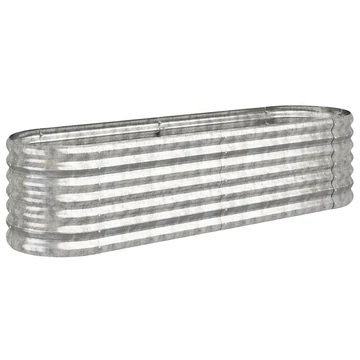 ezüstszínű horganyzott acél kerti magaságyás 152x40x36 cm