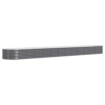 antracitszürke horganyzott acél kerti magaságyás 512x80x36 cm