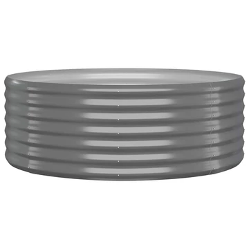 szürke horganyzott acél kerti magaságyás 100x100x36 cm