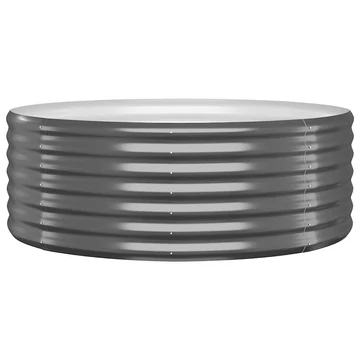 antracitszürke horganyzott acél kerti magaságyás 100x100x36 cm