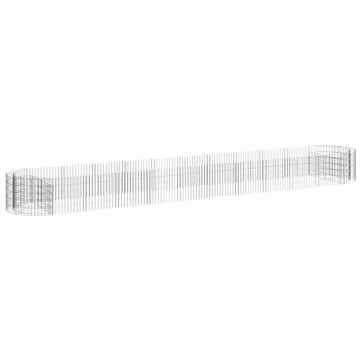 horganyzott vas gabion magaságyás 600x100x50 cm