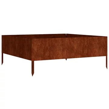 corten acél kerti magaságyás 100 x 100 x 41 cm