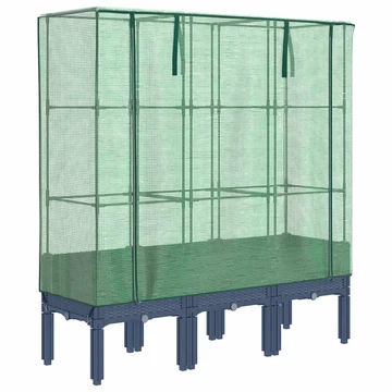 rattan megjelenésű magaságyás melegháztakaróval 120x40x140 cm