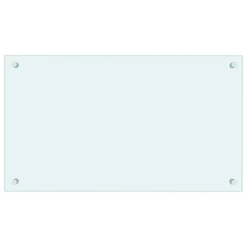 vidaXL fehér edzett üveg konyhai fröccsenésgátló 70 x 40 cm