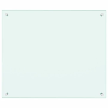 vidaXL fehér edzett üveg konyhai fröccsenésgátló 70 x 60 cm