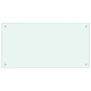 vidaXL fehér edzett üveg konyhai fröccsenésgátló 80 x 40 cm