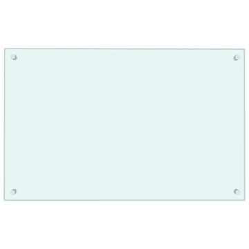 vidaXL fehér edzett üveg konyhai fröccsenésgátló 80 x 50 cm