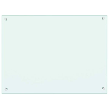 vidaXL fehér edzett üveg konyhai fröccsenésgátló 80 x 60 cm