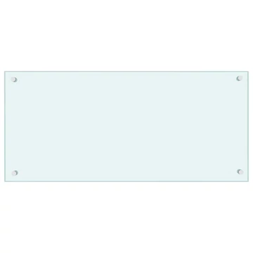 vidaXL fehér edzett üveg konyhai fröccsenésgátló 90 x 40 cm