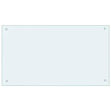 vidaXL fehér edzett üveg konyhai fröccsenésgátló 90 x 50 cm