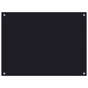 vidaXL fekete edzett üveg konyhai fröccsenésgátló 80 x 60 cm