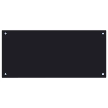 vidaXL fekete edzett üveg konyhai fröccsenésgátló 90 x 40 cm