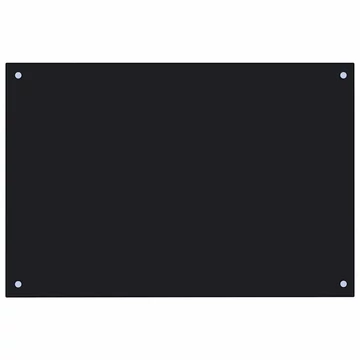 vidaXL fekete edzett üveg konyhai fröccsenésgátló 90 x 50 cm