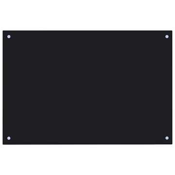 vidaXL fekete edzett üveg konyhai fröccsenésgátló 90 x 60 cm