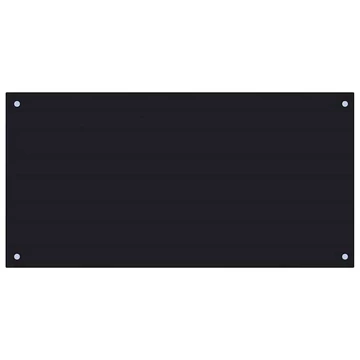 vidaXL fekete edzett üveg konyhai fröccsenésgátló 100 x 50 cm