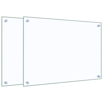 vidaXL 2 db átlátszó edzett üveg konyhai fröccsenésgátló 70 x 50 cm