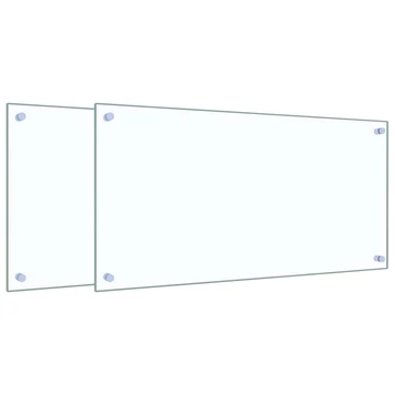 vidaXL 2 db átlátszó edzett üveg konyhai fröccsenésgátló 80 x 40 cm