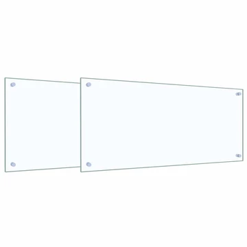 vidaXL Konyhai fröccsenésgátló 2 pcs ítlátszó 90 x 40 cm edzett üveg