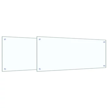 vidaXL Konyhai fröccsenésgátló 2 pcs ítlátszó 100 x 40 cm edzett üveg