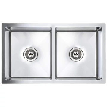 vidaXL kézzel készí­tett rozsdamentes acél konyhai mosogató