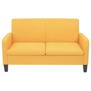 Kétszemélyes sárga kanapé 135 x 65 x 76 cm