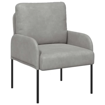 Fotel párnával 55cm Világosszürke Furnér