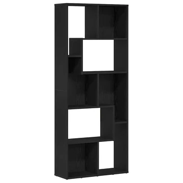 Fekete tölgy színű könyvespolc 67 x 24 x 161 cm