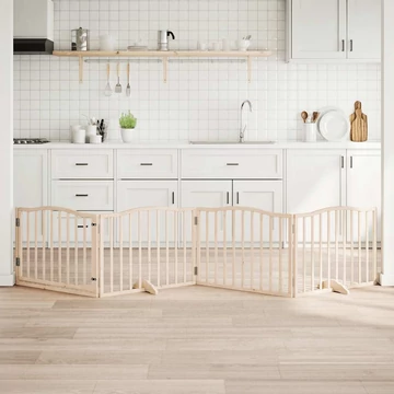 Nyárfa 4 paneles összecsukható kutyakapu ajtóval 320 cm