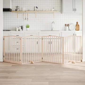 Nyárfa 4 paneles összecsukható kutyakapu ajtóval 320 cm