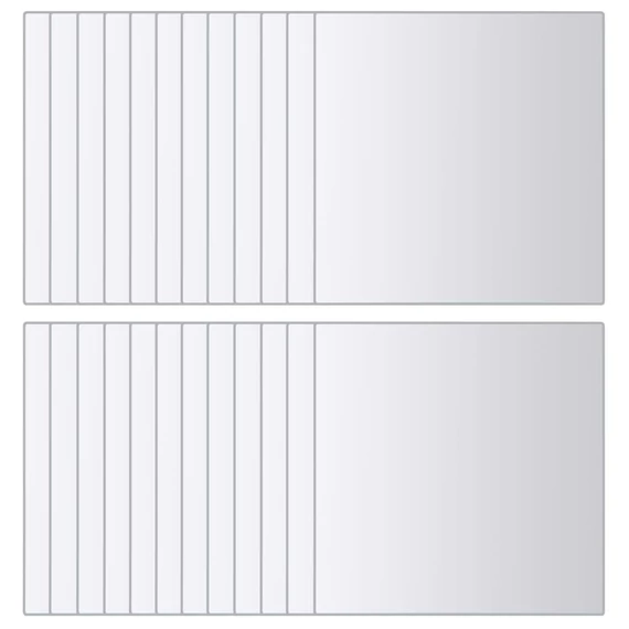 48 db négyzet alakú üveg tükörcsempe