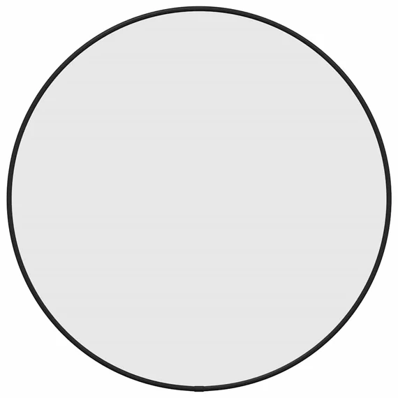 fekete falitükör í 50 cm Kerek