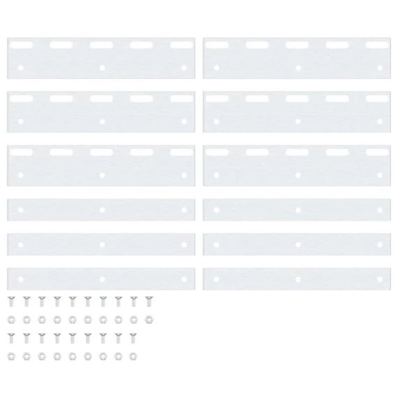 6 db ezüst rozsdamentes acél összekötő lemez 20 cm