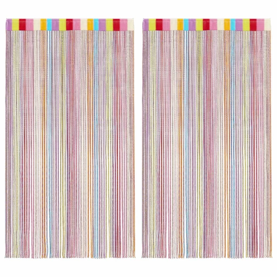 2 db többszínű zsinórfüggöny 140 x 250 cm