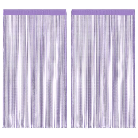 2 db lila zsinórfüggöny 100 x 250 cm