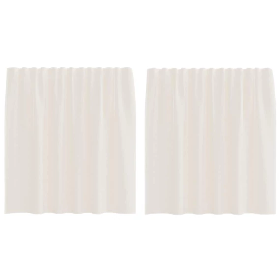 2 db krém színű fátyolfüggöny fülecske tetejével 140x260 cm