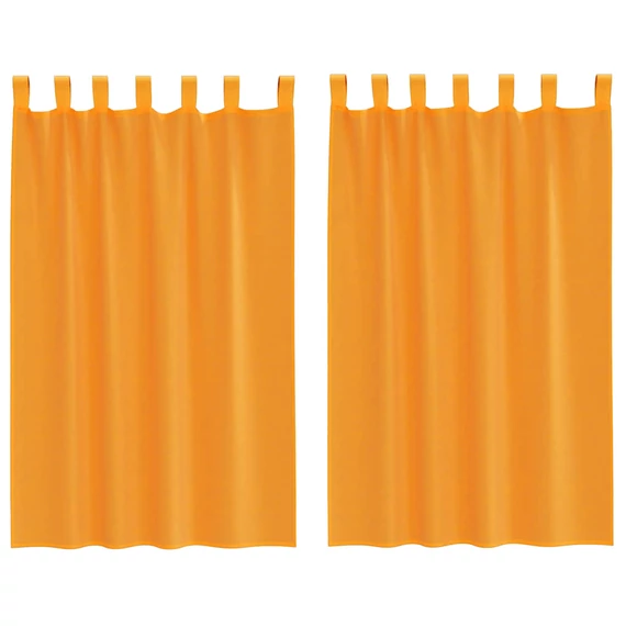 2 db narancssárga fátyolfüggöny hurokkal 140x175 cm