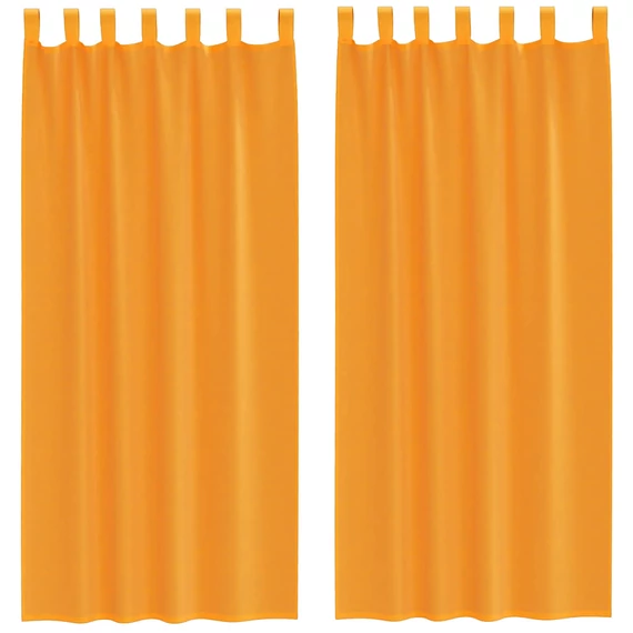 2 db narancssárga fátyolfüggöny hurokkal 140x225 cm
