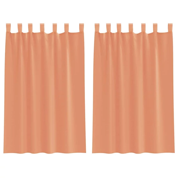 2 db terrakotta fátyolfüggöny hurokkal 140x175 cm