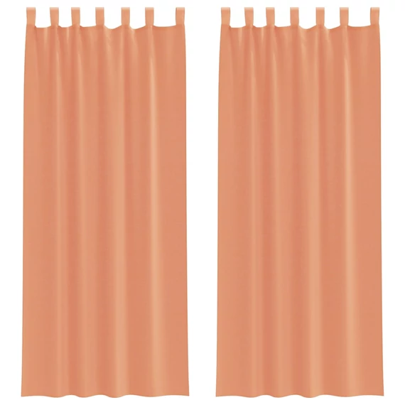 2 db terrakotta fátyolfüggöny hurokkal 140x260 cm