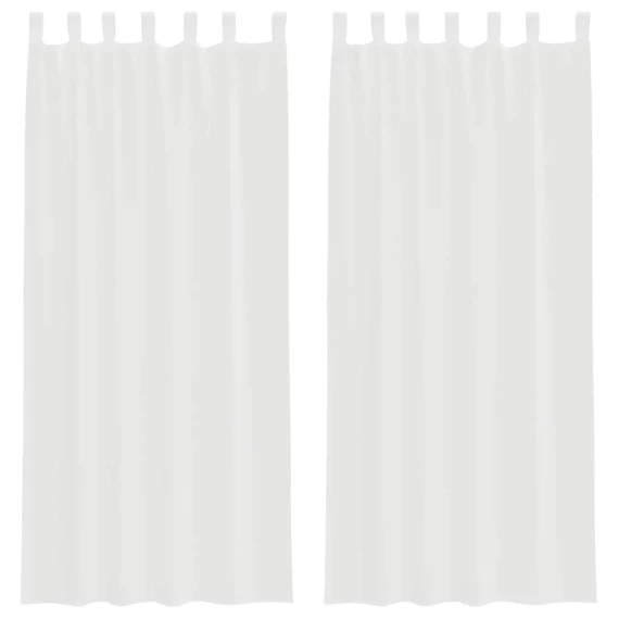 2 db fehér fátyolfüggöny hurokkal 140x245 cm