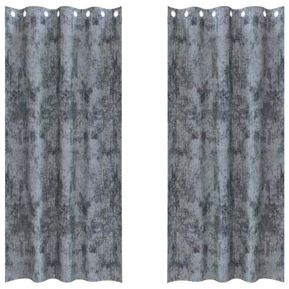 Bársony függöny 2 db Ezüst Szürke 245 x 140 cm Bársony