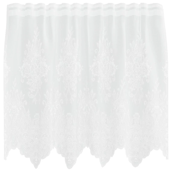 Csipkés Függöny  Fehér 80 x 150 cm Poliészter