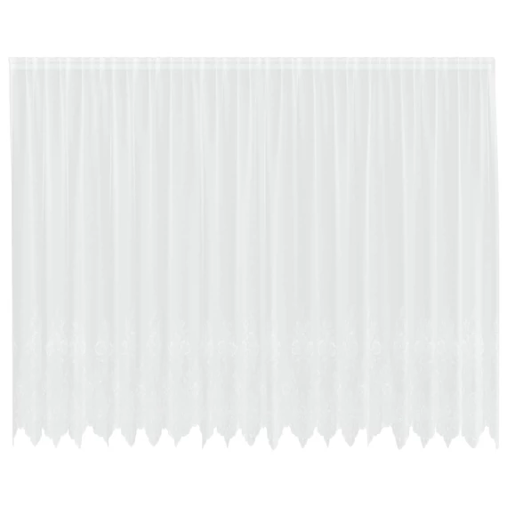 Csipkés Függöny  Fehér 220 x 500 cm Poliészter