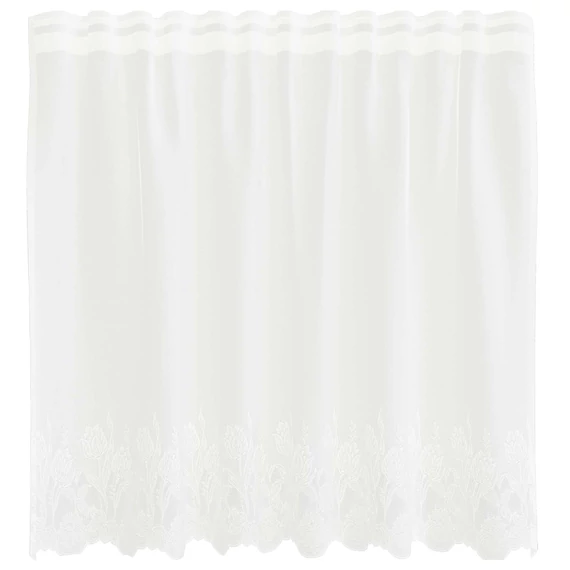 Csipkés Függöny  Fehér 80 x 150 cm Poliészter