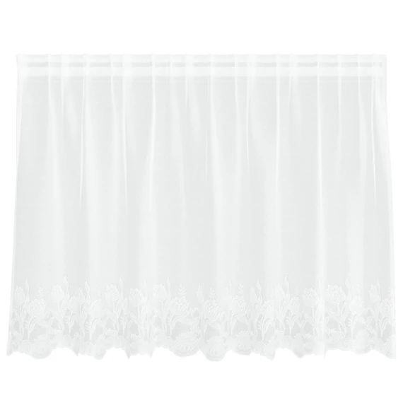 Csipkés Függöny  Fehér 100 x 200 cm Poliészter
