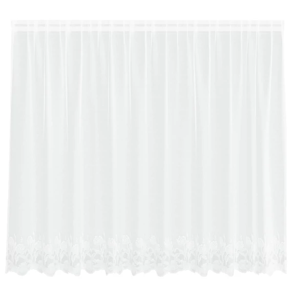 Csipkés Függöny  Fehér 300 x 140 cm Poliészter