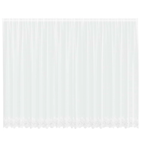 Csipkés Függöny  Fehér 220 x 500 cm Poliészter