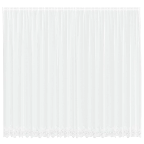 Csipkés Függöny  Fehér 260 x 500 cm Poliészter