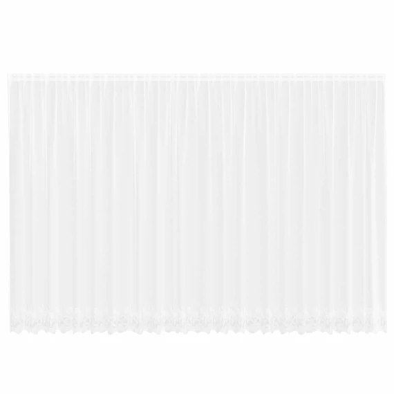 Csipkés Függöny  Fehér 200 x 600 cm Poliészter